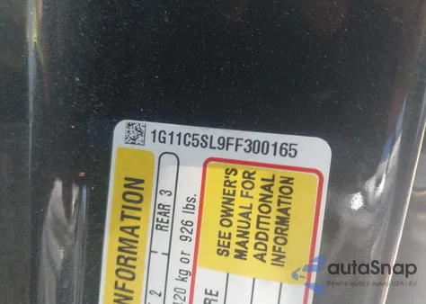 2015 Chevrolet Malibu 1Lt из США, поврежденный, VIN 1G11C5SL9FF300165